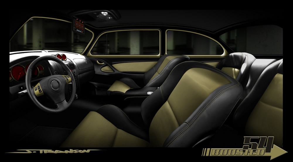 54 Chev interior